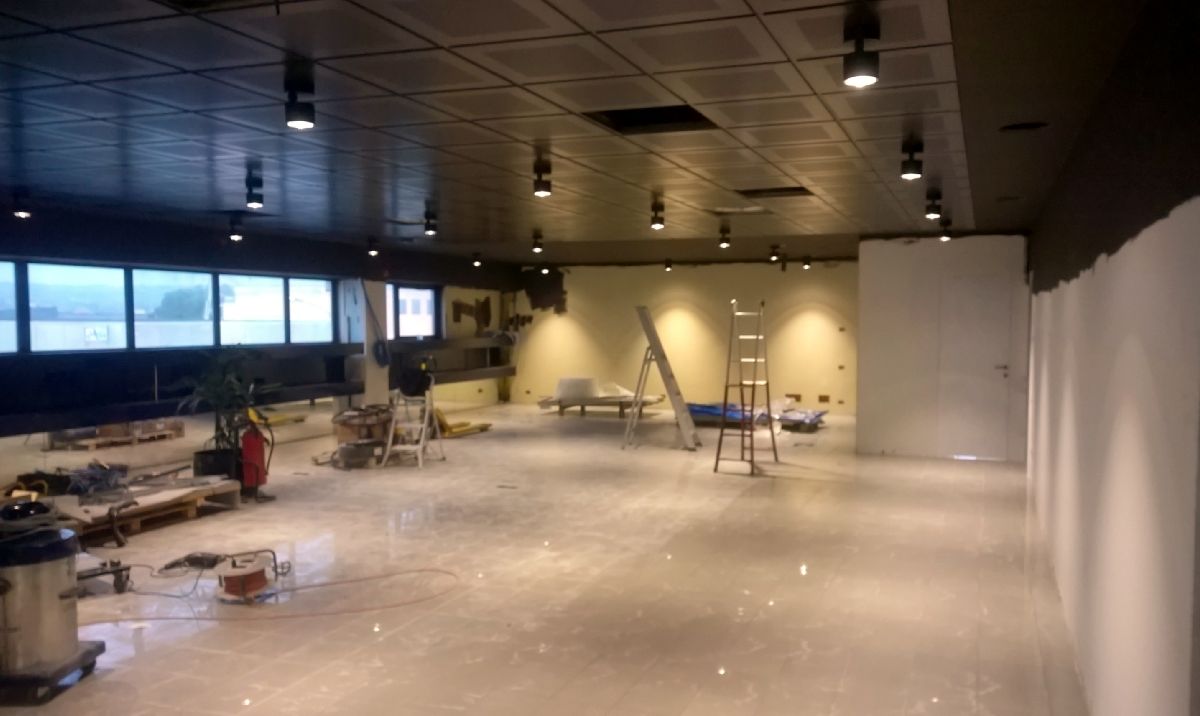 Durante i lavori di restyling