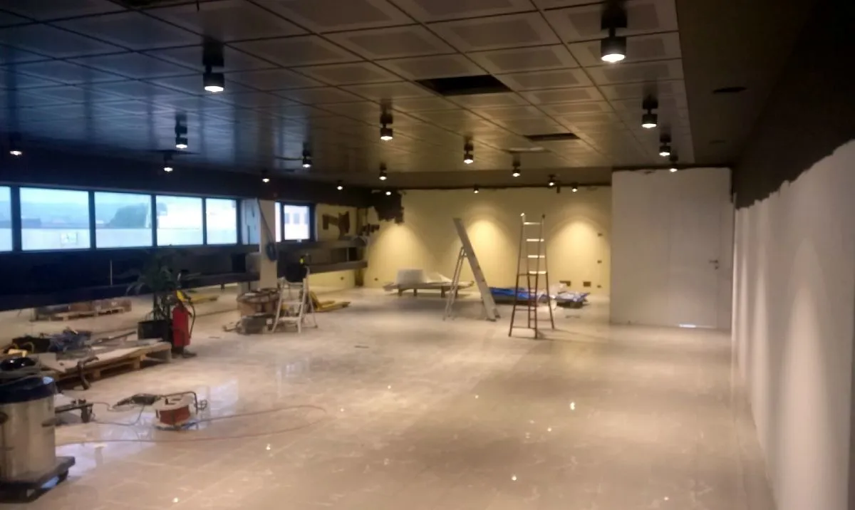 Durante i lavori di restyling